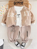 Kids 3Pc, Long Sleeve Shirt, Sweater and Pant Set.