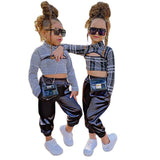 2pc Toddler Girls Fashion Long Sleeve, Cut Out Top & Pant Set