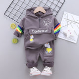 New In Fashion, 2Pc Baby Dinosaur Cotton Sports Sweaters & Pants Sets, For Both Boys and Girls