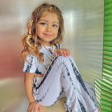 Girls 2pc Tie Dye Shirt & Wide Leg Pant Set