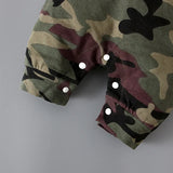 Kids Stylish 2Pc Cotton Short Sleeve Top & Camouflage Overall