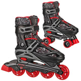 Boys and Girls Trendy 2 in 1 Adjustable Roller Skate and Roller Blade Hybrid.
