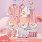 Newborn Baby Unisex Clothing Sets, 100% Cotton