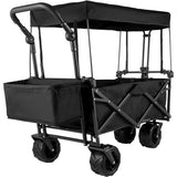 Collapsible/Foldable Wagon With Removable Canopy, 601D Oxford Cloth, and Oversized Wheels