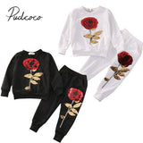 Girls 2Pc Fashion Rose Set