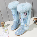 Queen Elsa Kids High Boots