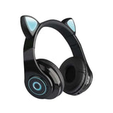 Noise Cancelling Wireless Headphones with RGB Led Light, Foldable Soft Memory Earmuffs, Bluetooth 5.0