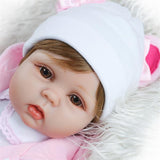 Pretty In Pink, 22" Beautiful Baby Girl Reborn Baby Doll in Teddy Bear Outfit.