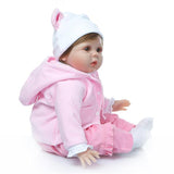 Pretty In Pink, 22" Beautiful Baby Girl Reborn Baby Doll in Teddy Bear Outfit.