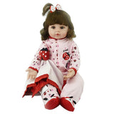 24" Beautiful Reborn Baby Girl Doll In Cute Ladybug Pajamas