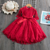 Girls Elegant Spring & Summer Embroidery Lace Dresses. Ages 3T-8Yrs