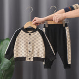 Kids 2Pc Long Sleeve Sweater Jacket & Pants Tracksuit Set