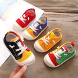 Toddler's Trendy Canvas Lace-up Sneakers For Boys & Girls