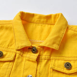 Kids New Fashion Button Denim Jackets