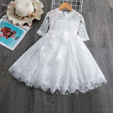 Girls Elegant Spring & Summer Embroidery Lace Dresses. Ages 3T-8Yrs