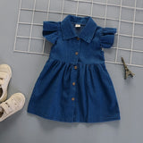 Baby Girls Stylish Jean Dress. Ages 12M-4T