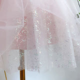 Elegant Girls Tulle Dress With Lantern Sleeve. Ages 4-8Yrs