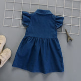 Baby Girls Stylish Jean Dress. Ages 12M-4T