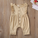 Baby Girl Sleeveless Ruffle Romper