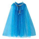 Girl Princess Blue Sleeveless Mesh Ball Gown (and Princess Accessories)