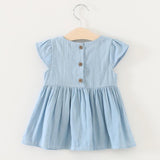 Baby Girls New Fashion Summer Denim Dresses. Ages 12M-7Yrs