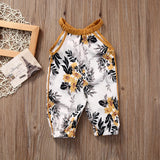 Infant Baby Girls 0-4Y Floral summer Sleeveless romper