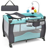 Baby Joy 3 in 1 Portable Baby playpen & Infant Nursery Center w/ Music Box