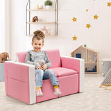 Kids Multi-functional 2 Seat Couch, Table, & Chair Set With Storage Box