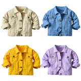 Kids New Fashion Button Denim Jackets