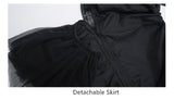 Baby Girls Black Leather Jacket Dress (Detachable Skirt)