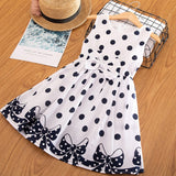 Girls Elegant Polkadot Summer Dress. Ages 4T-12Yrs