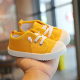 Toddler's Trendy Canvas Lace-up Sneakers For Boys & Girls