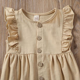 Baby Girl Sleeveless Ruffle Romper