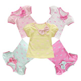 Baby Girl Short Sleeve Bow Printed Pattern T-Shirt