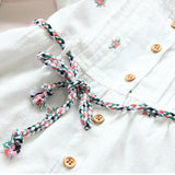 Girls Long/Short Sleeve White Shirt-Dress With Belt. Ages 3T-10Yrs