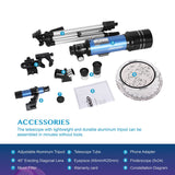 70400 Telescope With Adjustable Tripod Phone Adapter Erect-Image Moon Watching Terrestrial Space Monocular For Beginner Kids