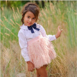 Adorable Baby Girls Faux Fur Fashion Skirt. 2T~6Yrs