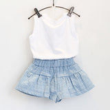 Baby Girls 2Pc Sleeveless shirt & Shorts Set. Ages 12M-7Yrs