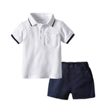 Baby Boy 2Pc Short Sleeve Polo & Shorts Set. 3M~24M