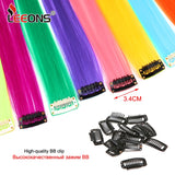 5PC Synthetic Clip-In Color Hair Extensions.