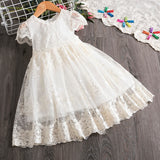 Girls Elegant Spring & Summer Embroidery Lace Dresses. Ages 3T-8Yrs