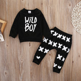 Boys 2Pc "Wild Boy" Sweatshirt and Pants Set.