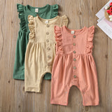 Baby Girl Sleeveless Ruffle Romper