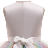 Baby Girls Pastel Rainbow Unicorn Tutu Princess Party Dresses. Ages 3T-10Yrs