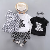 Boys 3pcs Jacket, T-shirt & Shorts Set. Ages 9M-5T