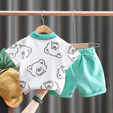 Baby Boys TeddyBear T-Shirt & Shorts 2Pc Set