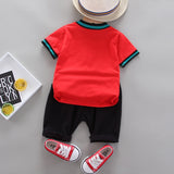 Boys 2Pc Short-sleeve Polo & Shorts Summer Set.