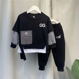 Boys Urban Style, Long Sleeve Striped Sweater and Pants Set. (Striped Sweater available by itself)