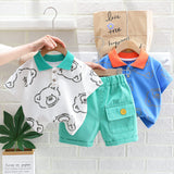 Baby Boys TeddyBear T-Shirt & Shorts 2Pc Set