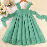 Girls Classy Sleeveless Bow Sash Summer Dress.